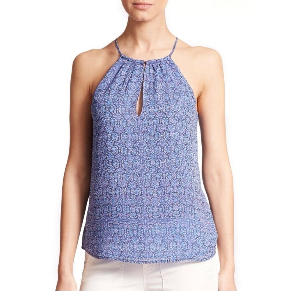 Joie Blue Printed Halter Neck Tank